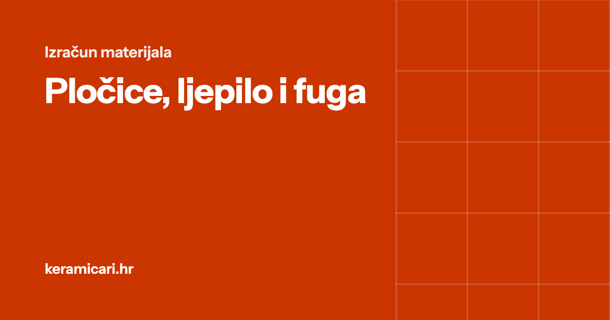 Koliko pločica, ljepila i fuge kupiti